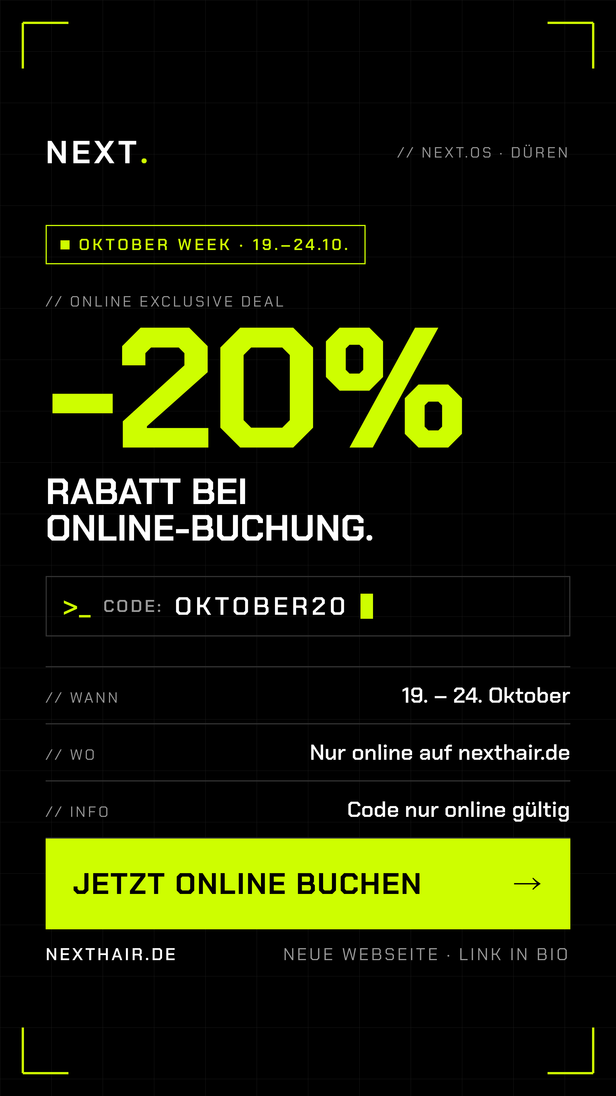Code: Oktober20
